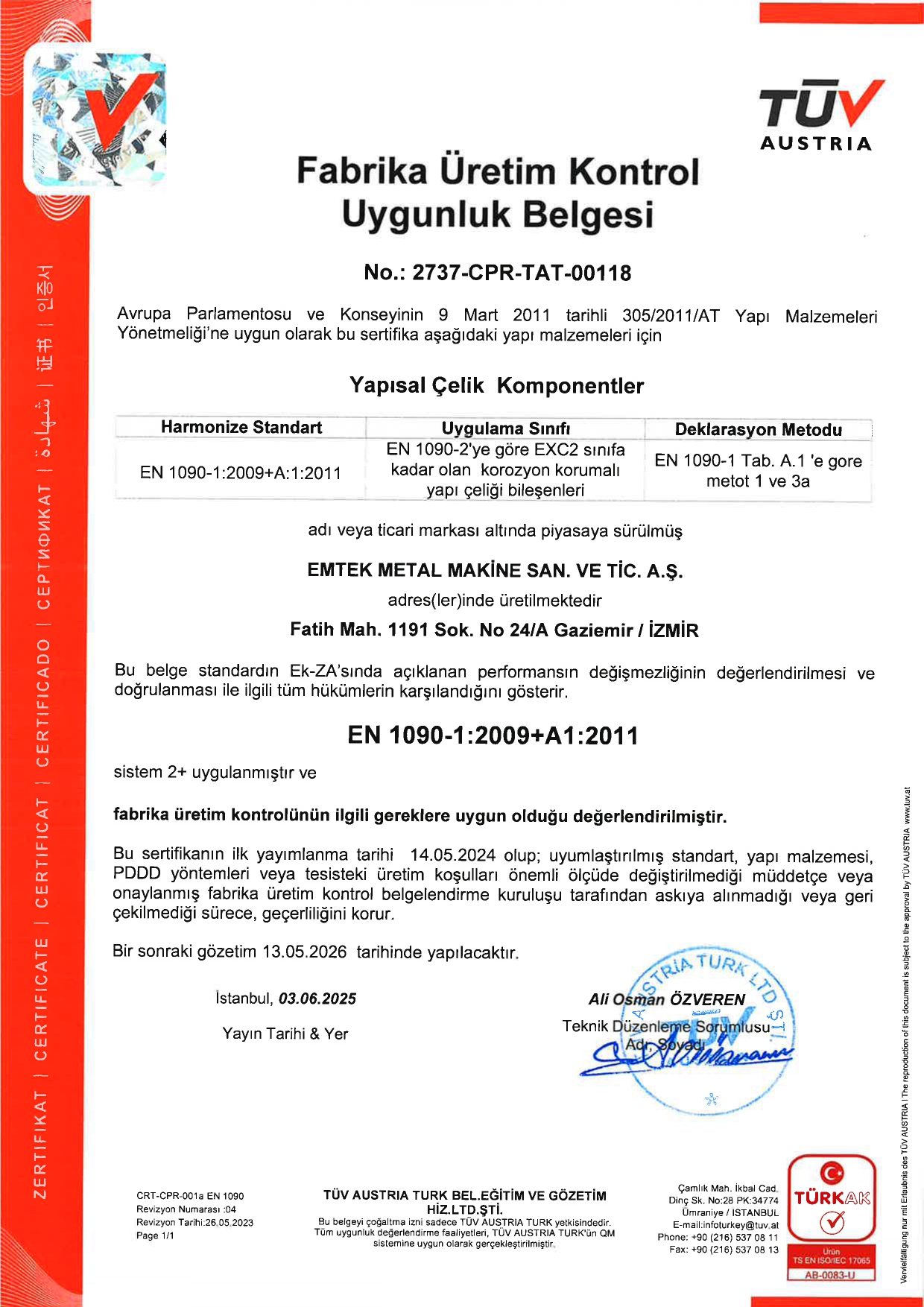 Emtek Metal | EN 1090-2
